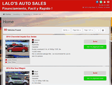 Tablet Screenshot of lalosautosales.com